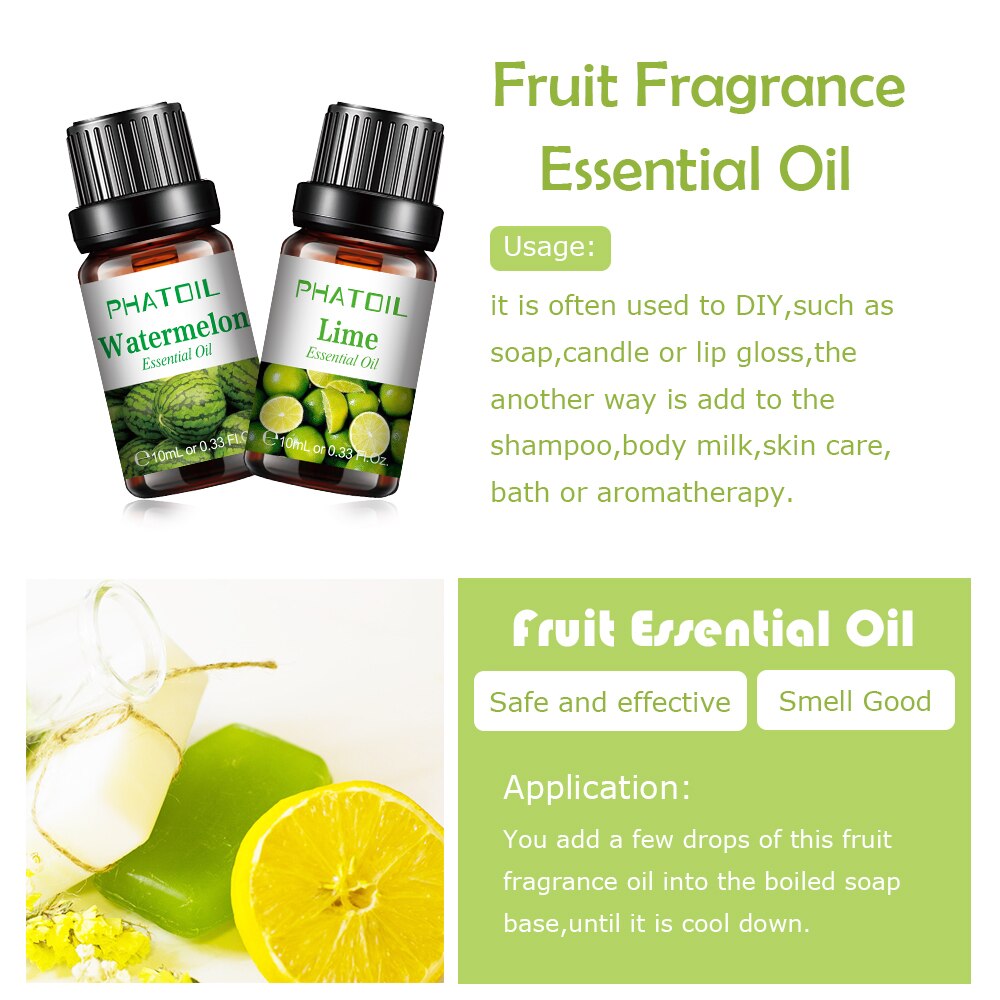 10ml Pure Fruit Fragrance Essential Oils - Infusionyoga